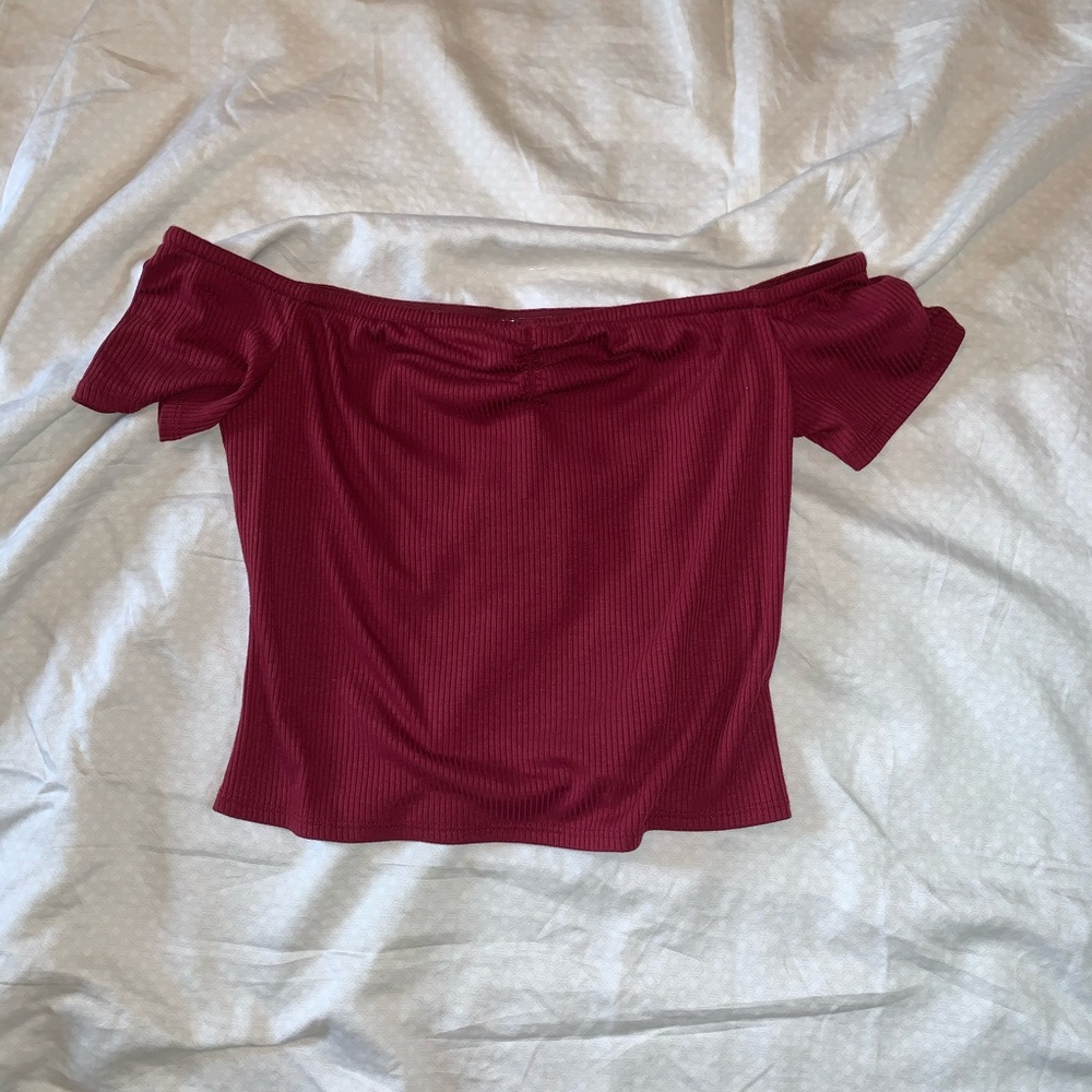 Burgundy crop top